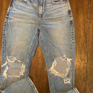 Women's Blue Distressed Jeans